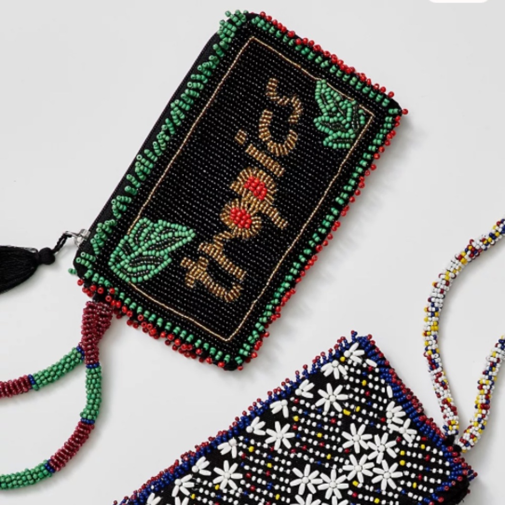 Free People Daydreamer Tropics Beaded Wallet